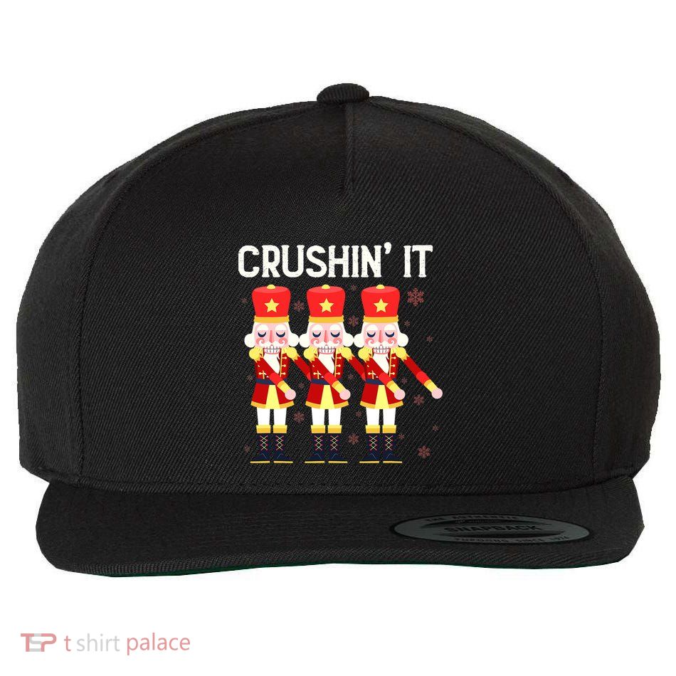 Crushin' It The Christmas Retro Holiday Cute Nutcracker Xmas Wool Snapback Cap