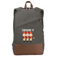 Crushin' It The Christmas Retro Holiday Cute Nutcracker Xmas Cotton Canvas Backpack