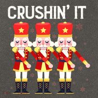 Crushin' It The Christmas Retro Holiday Cute Nutcracker Xmas Cotton Canvas Backpack