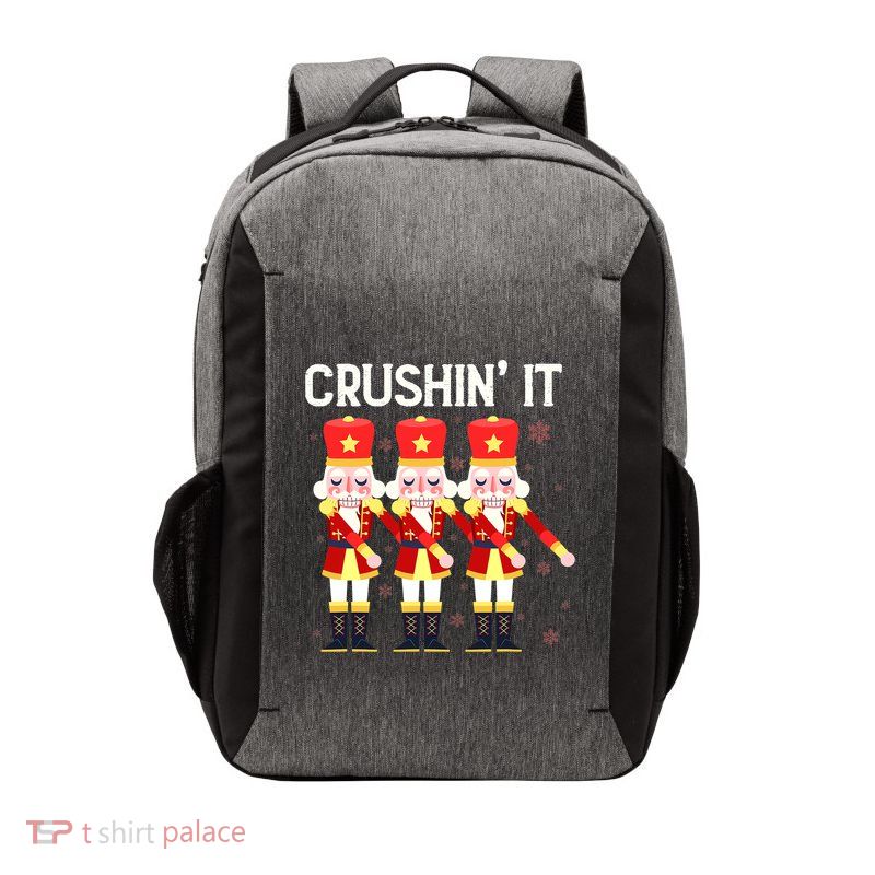 Crushin' It The Christmas Retro Holiday Cute Nutcracker Xmas Vector Backpack