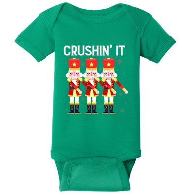 Crushin' It The Christmas Retro Holiday Cute Nutcracker Xmas Baby Bodysuit