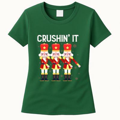 Crushin' It The Christmas Retro Holiday Cute Nutcracker Xmas Womens T-Shirt