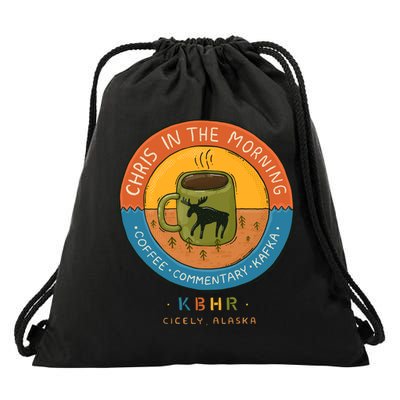 Chris In The Morning Drawstring Bag
