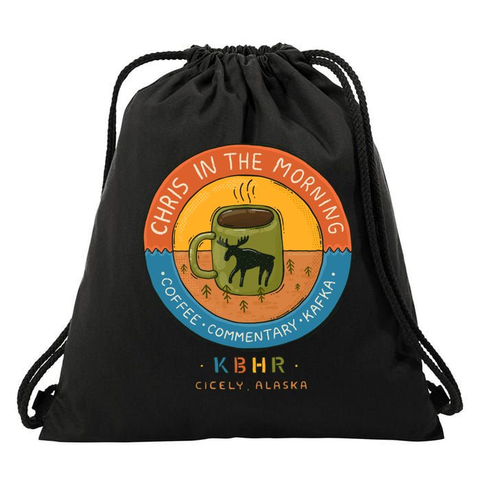 Chris In The Morning Drawstring Bag