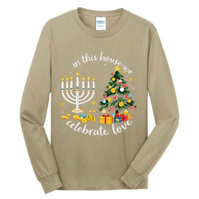 Christmas In This House We Celebrate Love Teacher Tall Long Sleeve T-Shirt