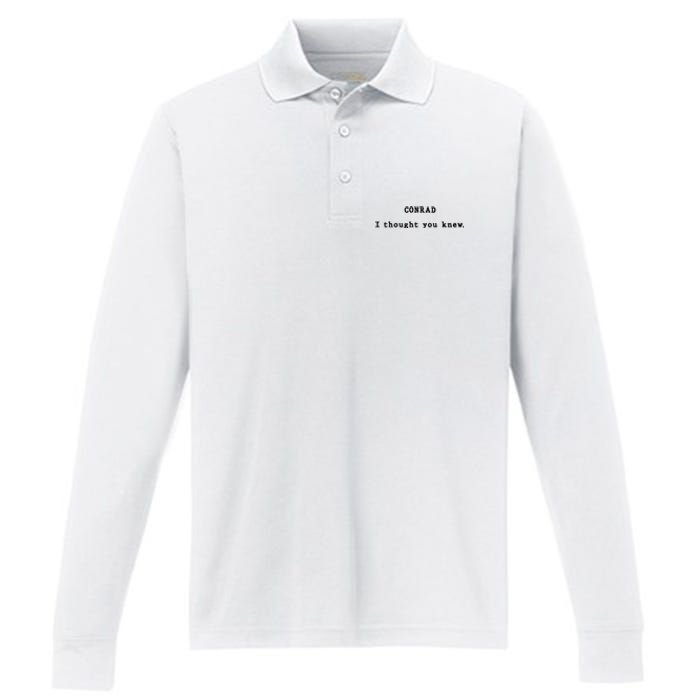 Conrad I Thought You Knew Performance Long Sleeve Polo