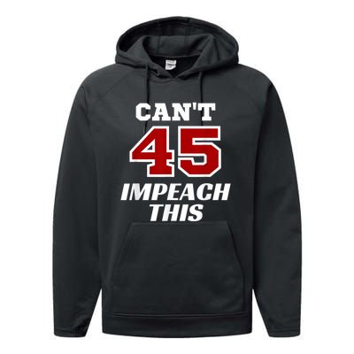 Cant Impeach This Trump Impeachment Champion Trump Wins Performance Fleece Hoodie