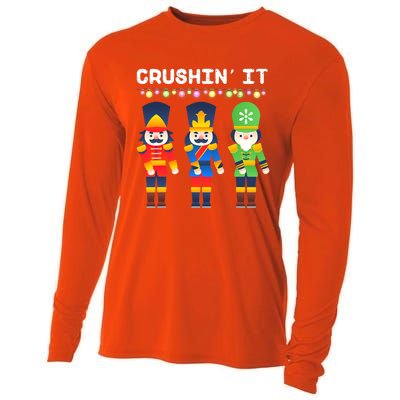 Crushin' It The Christmas Retro Holiday Cute Cooling Performance Long Sleeve Crew