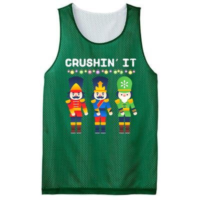 Crushin' It The Christmas Retro Holiday Cute Mesh Reversible Basketball Jersey Tank