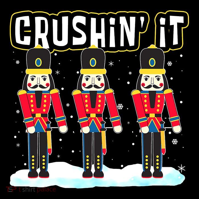 Crushin' It The Christmas Retro Holiday Cute Nutcracker Xmas Sustainable Bucket Hat