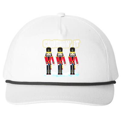 Crushin' It The Christmas Retro Holiday Cute Nutcracker Xmas Snapback Five-Panel Rope Hat