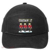 Crushin' It The Christmas Retro Holiday Cute Nutcracker Xmas 7-Panel Snapback Hat