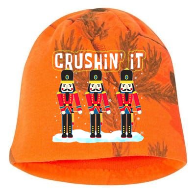 Crushin' It The Christmas Retro Holiday Cute Nutcracker Xmas Kati - Camo Knit Beanie