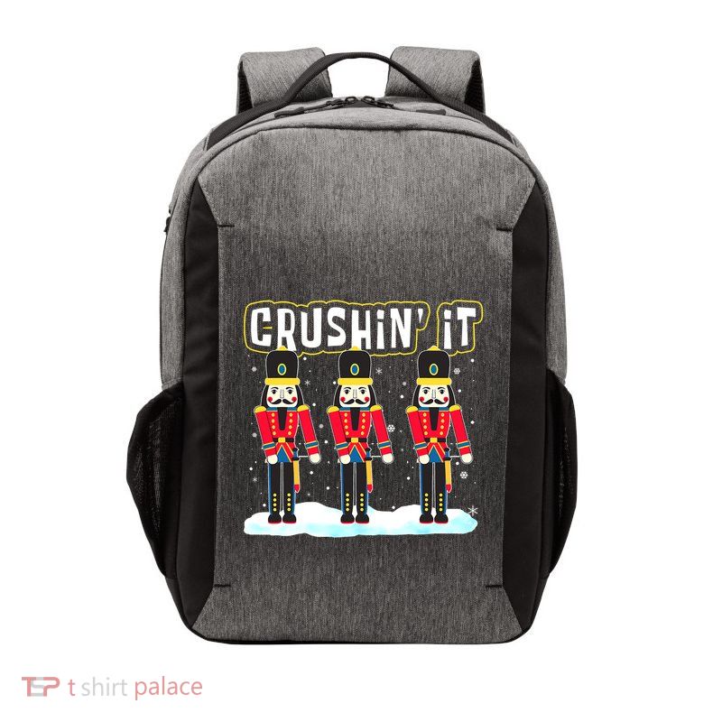 Crushin' It The Christmas Retro Holiday Cute Nutcracker Xmas Vector Backpack