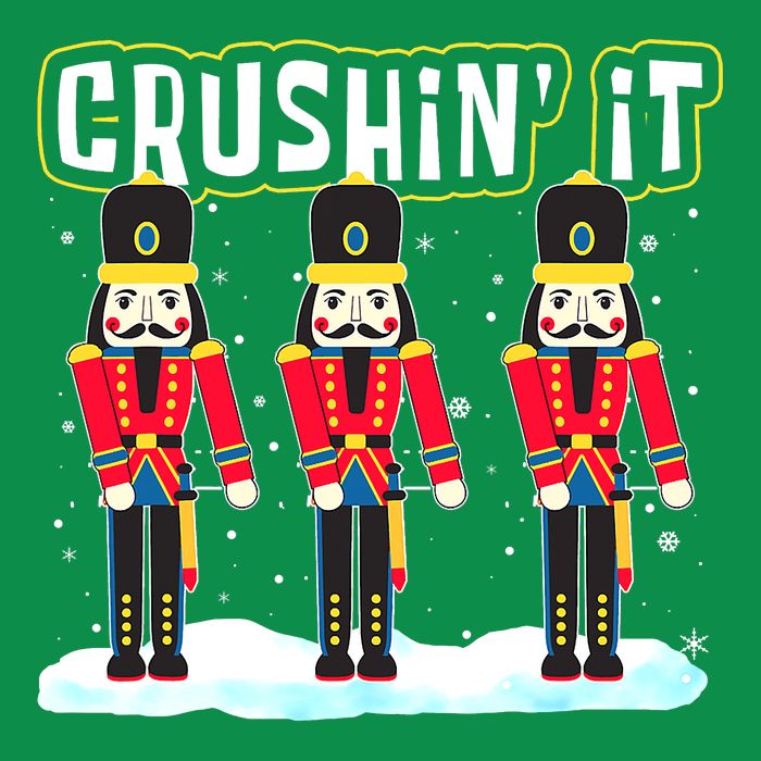 Crushin' It The Christmas Retro Holiday Cute Nutcracker Xmas Mesh Reversible Basketball Jersey Tank