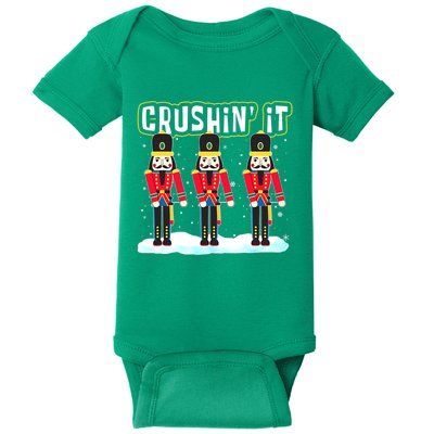 Crushin' It The Christmas Retro Holiday Cute Nutcracker Xmas Baby Bodysuit