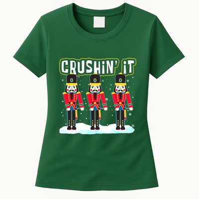 Crushin' It The Christmas Retro Holiday Cute Nutcracker Xmas Womens T-Shirt