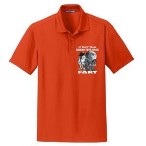 Cute If They Talk Behind Your Back Fart Funny Alpha Wolf Dry Zone Grid Polo