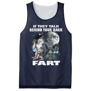 Cute If They Talk Behind Your Back Fart Funny Alpha Wolf Mesh Reversible Basketball Jersey Tank