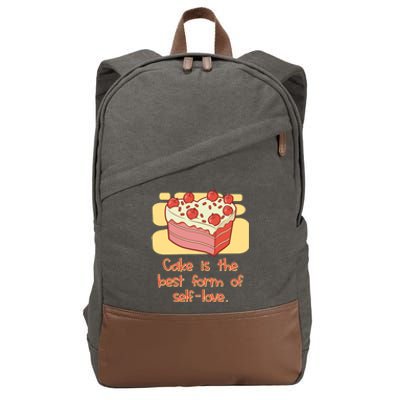 Cake Is The Best Form Of Selflove Sweet Baking Bliss Gift Cotton Canvas Backpack