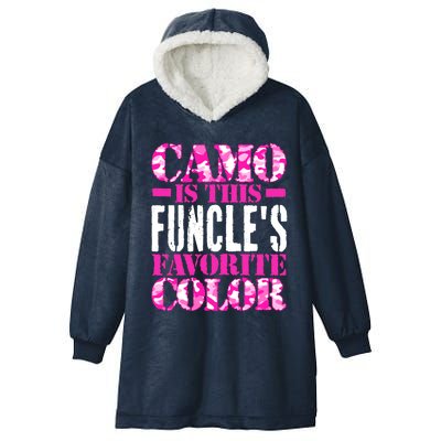 Camo Is This Funcle's Favorite Color Camouflage Funny Gift Hooded Wearable Blanket