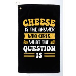 Cheese Is The Answer Dairy Food Lover Cheddar Gouda Feta Platinum Collection Golf Towel