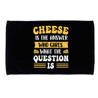 Cheese Is The Answer Dairy Food Lover Cheddar Gouda Feta Microfiber Hand Towel