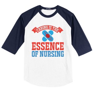 Caring Is The Essence Of Nursing Baseball Sleeve Shirt