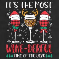 Christmas It's The Most Wine Derful Time Of The Year Cool Comfort Performance Bucket Hat