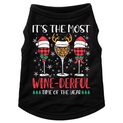 Christmas It's The Most Wine Derful Time Of The Year Doggie Tank