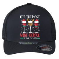 Christmas It's The Most Wine Derful Time Of The Year Flexfit Unipanel Trucker Cap