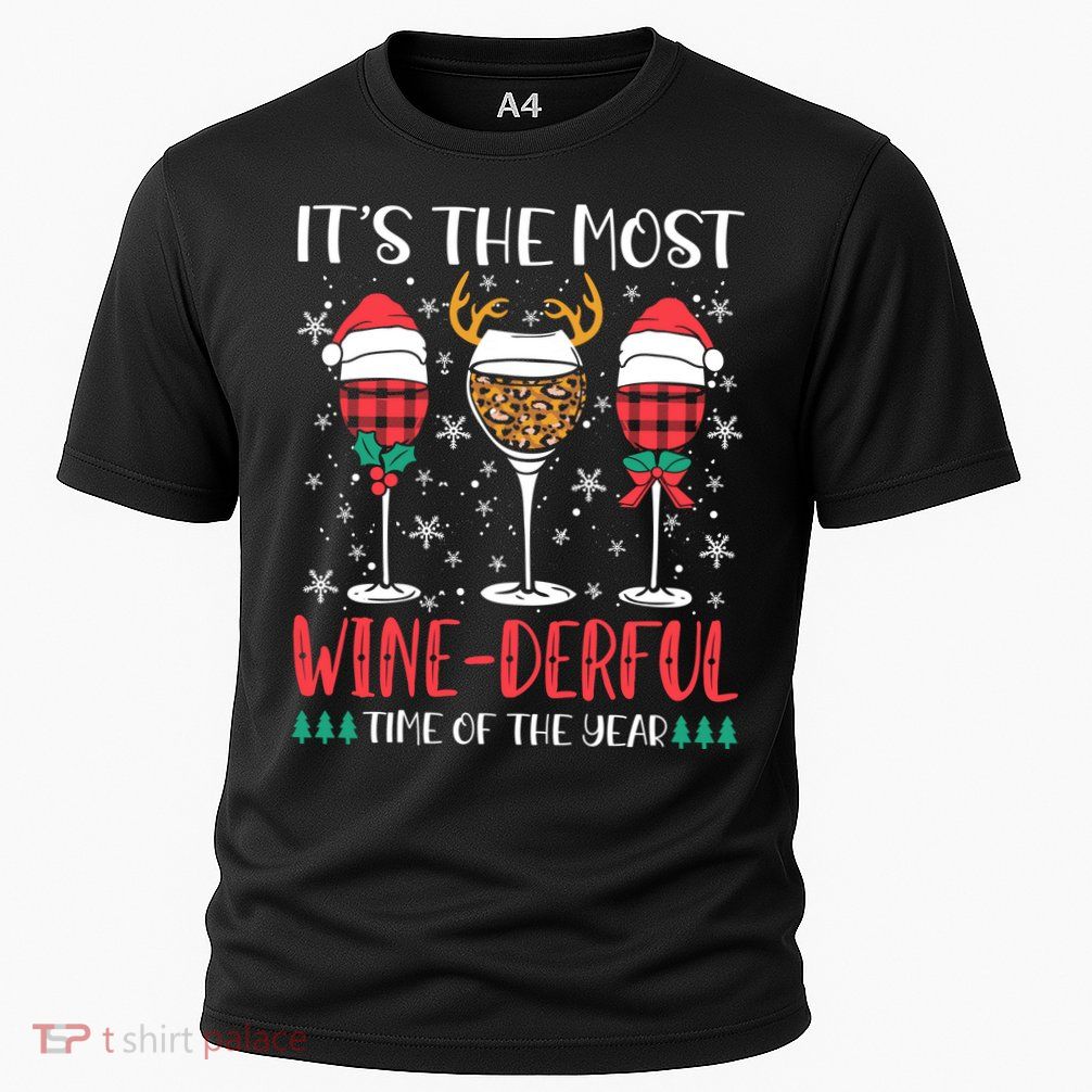Christmas It's The Most Wine Derful Time Of The Year Performance Shirt