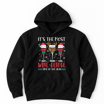 Christmas It's The Most Wine Derful Time Of The Year Hoodie