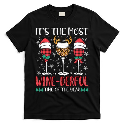 Christmas It's The Most Wine Derful Time Of The Year T-Shirt