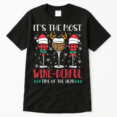 Christmas It's The Most Wine Derful Time Of The Year Tall T-Shirt