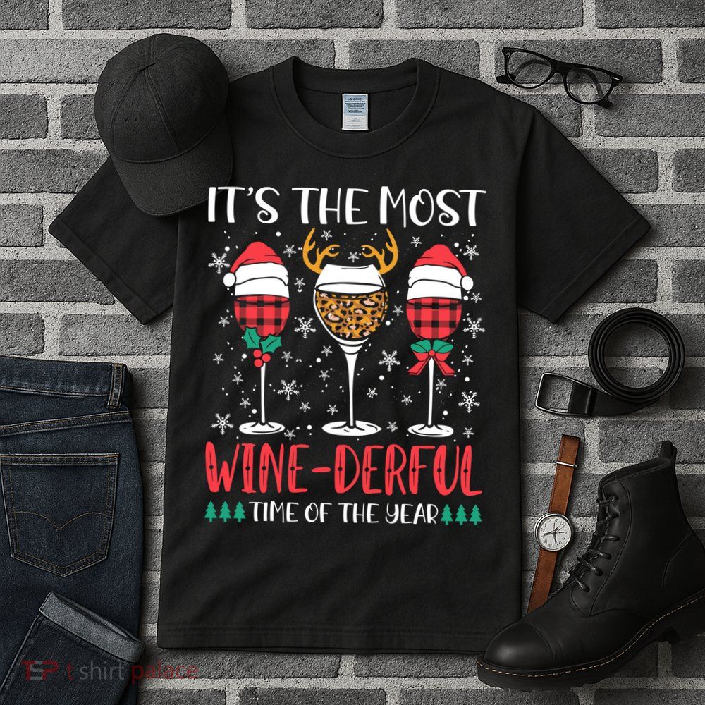 Christmas It's The Most Wine Derful Time Of The Year Tall T-Shirt