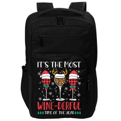 Christmas It's The Most Wine Derful Time Of The Year Impact Tech Backpack