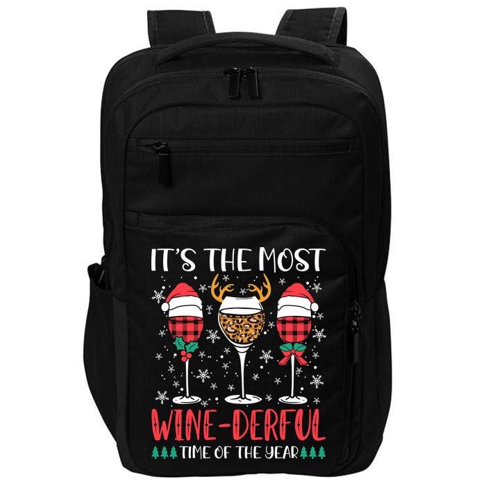 Christmas It's The Most Wine Derful Time Of The Year Impact Tech Backpack