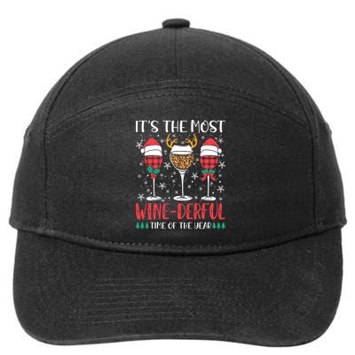 Christmas It's The Most Wine Derful Time Of The Year 7-Panel Snapback Hat