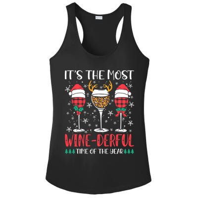Christmas It's The Most Wine Derful Time Of The Year Ladies PosiCharge Competitor Racerback Tank