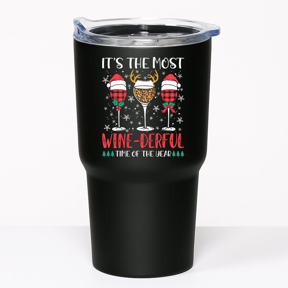 Christmas It's The Most Wine Derful Time Of The Year Tumbler