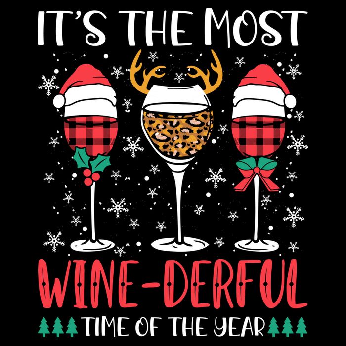 Christmas It's The Most Wine Derful Time Of The Year Magnet