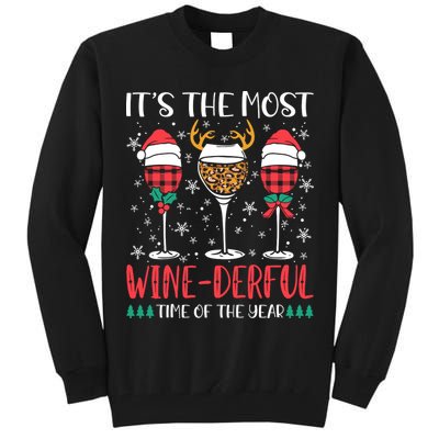 Christmas It's The Most Wine Derful Time Of The Year Tall Sweatshirt