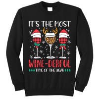 Christmas It's The Most Wine Derful Time Of The Year Tall Sweatshirt