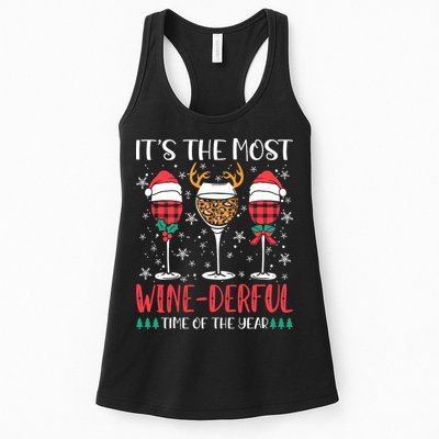 Christmas It's The Most Wine Derful Time Of The Year Womens Tank Top