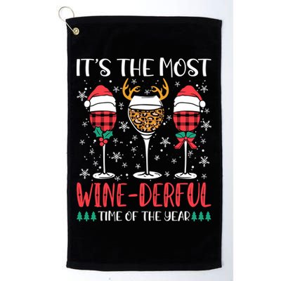 Christmas It's The Most Wine Derful Time Of The Year Golf Towel