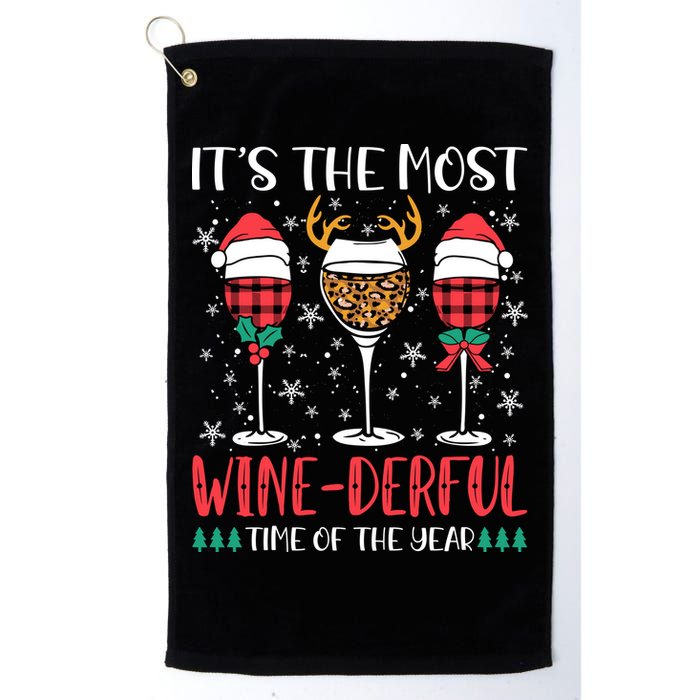 Christmas It's The Most Wine Derful Time Of The Year Golf Towel