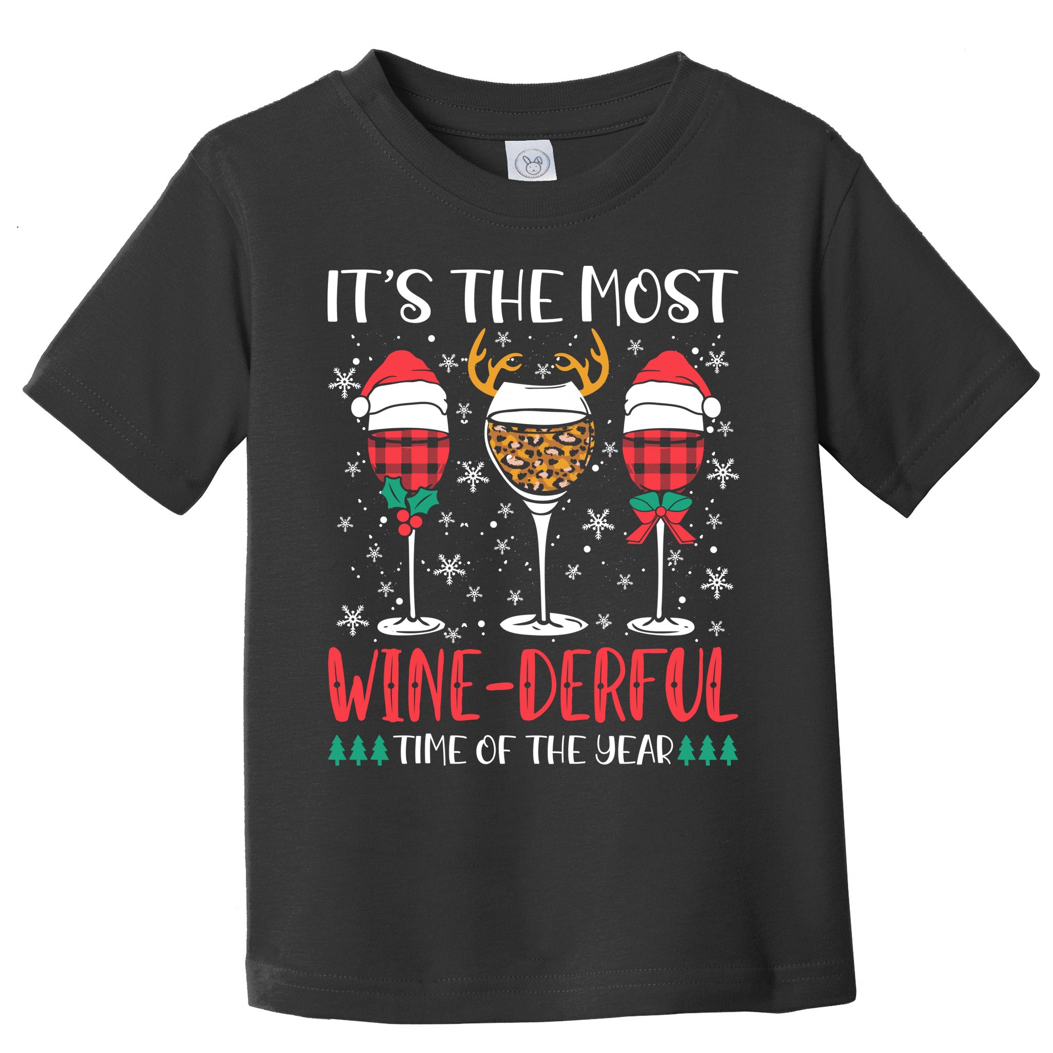 Christmas It's The Most Wine Derful Time Of The Year Toddler T-Shirt