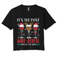 Christmas It's The Most Wine Derful Time Of The Year Crop Top