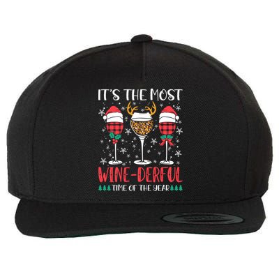 Christmas It's The Most Wine Derful Time Of The Year Wool Snapback Cap